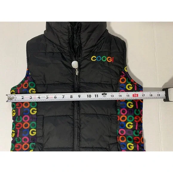 COOGI Puffer Vest Women's M 8-10 Sleeveless With Pockets Multicolor Retro Y2K - Picture 5 of 9